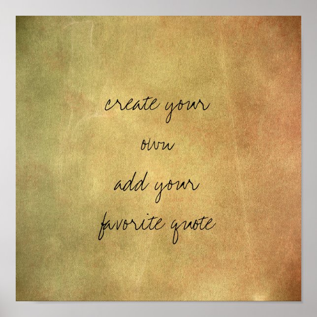 poster skapa din egen nödlidande struktur sepia (Framsidan)