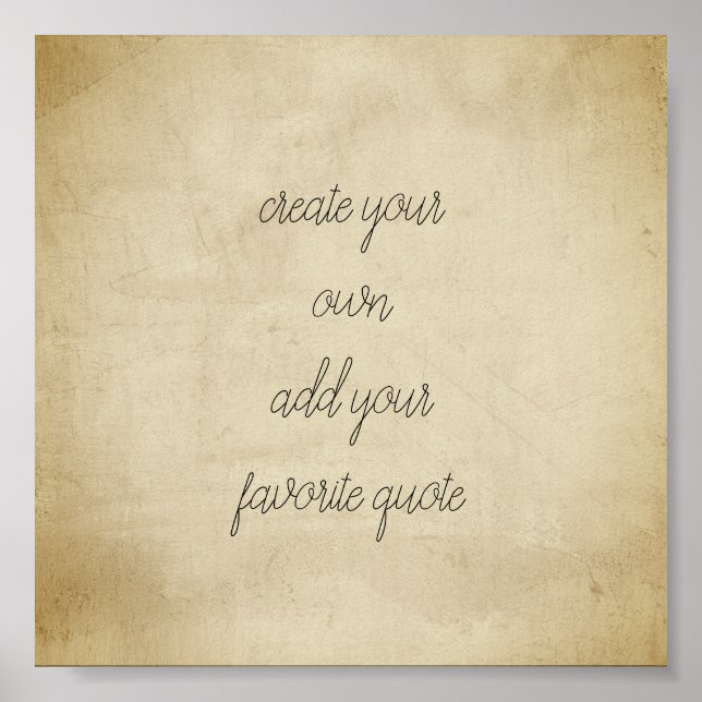 poster skapa din egen nödlidande struktur sepia (Framsidan)