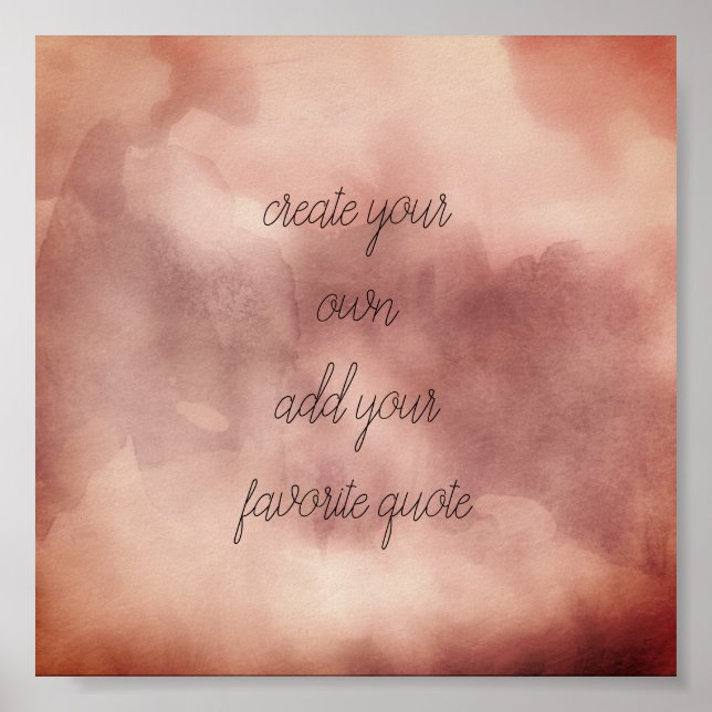 poster skapa din egen vattenfärgsdesign modern (Framsidan)