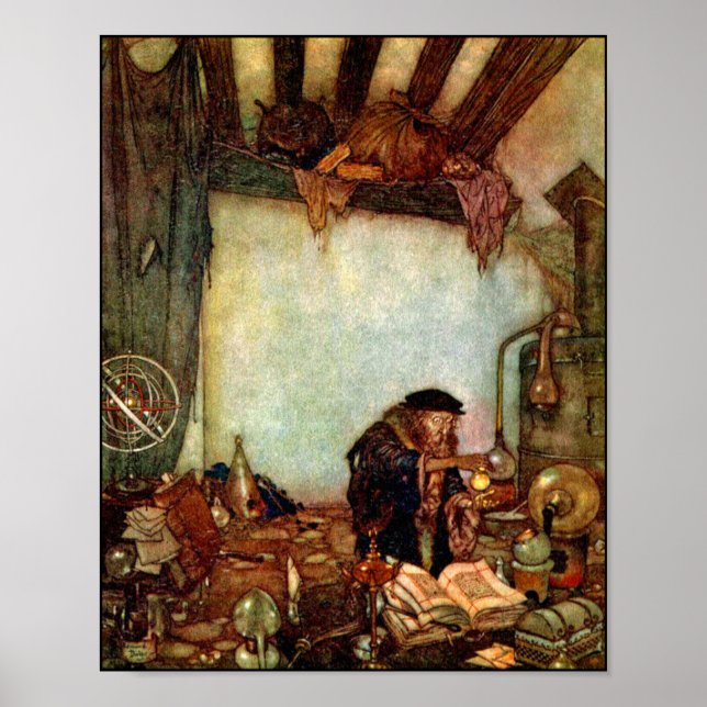 Poster/skriv ut: Alchemist och Guld-Edmund Dulac Poster (Framsidan)