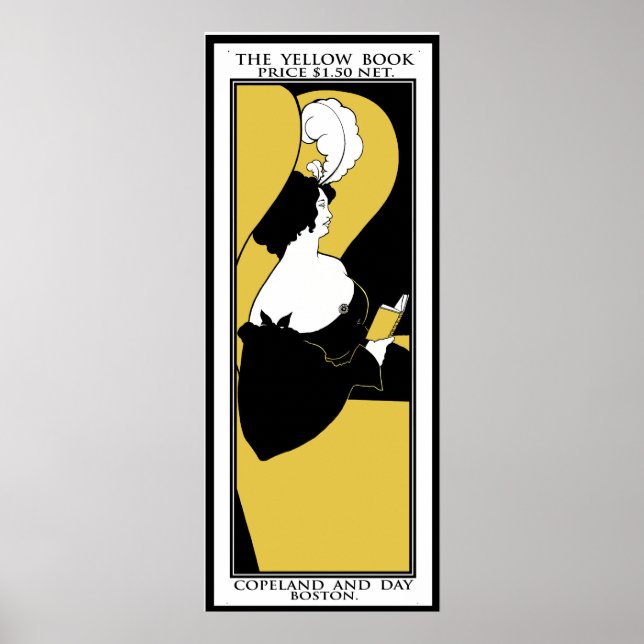 Poster Skriv ut: Aubrey Beardsley "Gulten Bok" (Framsidan)