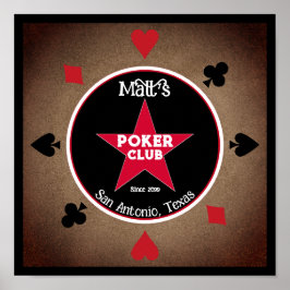 Poster Skriv ut Cowboy Poker Klubb Room Skriv ut