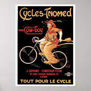 Poster/skriv ut: Cykler med namnet "The Cowboyen" Poster
