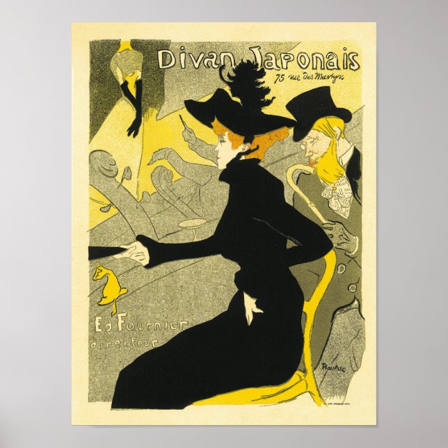 Poster/skriv ut: Divan Japonais av Toulouse-Lautre Poster (Framsidan)