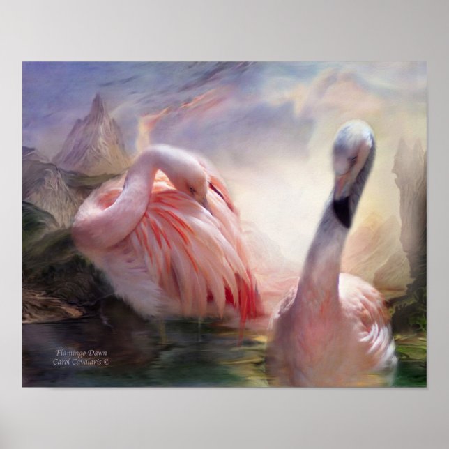 Poster/skriv ut Flamingo Dawn Art Poster (Framsidan)