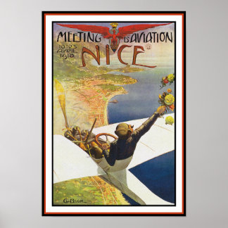 Poster/skriv ut flygplan: Möte d'Aviation Poster