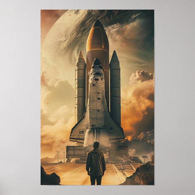 Poster Skriv ut från Giant Spaceship (Framsidan)