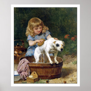 Poster Skriv ut: Ge Hund Bath - Vintage Art