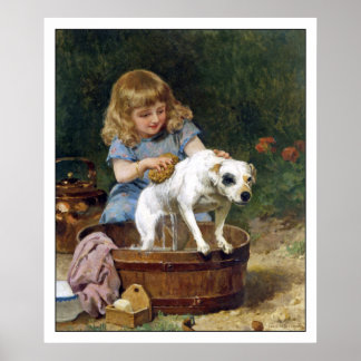 Poster Skriv ut: Ge Hund Bath - Vintage Art