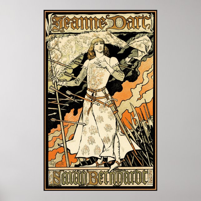 Poster/skriv ut: Jeanne d'Arc, Sarah Bernhardt Poster (Framsidan)
