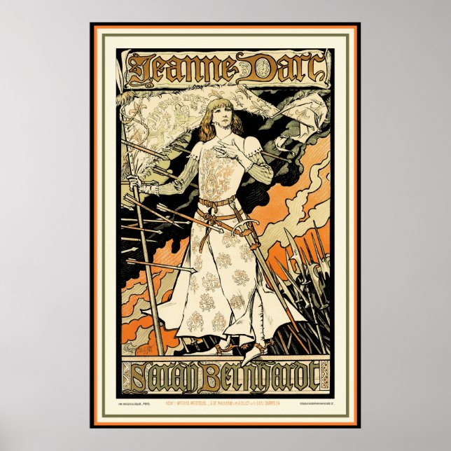 Poster/skriv ut: Jeanne d'Arc, Sarah Bernhardt Poster (Framsidan)