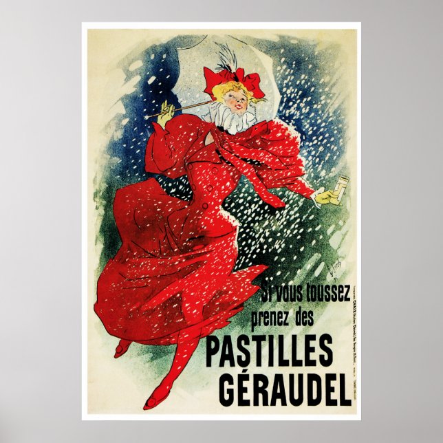 Poster/skriv ut: Jules Cheret - Pastilles Geraudel Poster (Framsidan)