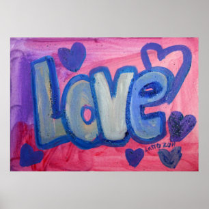 Poster Skriv ut kärlek Sweet Candy Painting Art