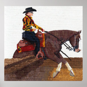Poster Skriv ut Kvarthorse Reining Horse Skriv ut
