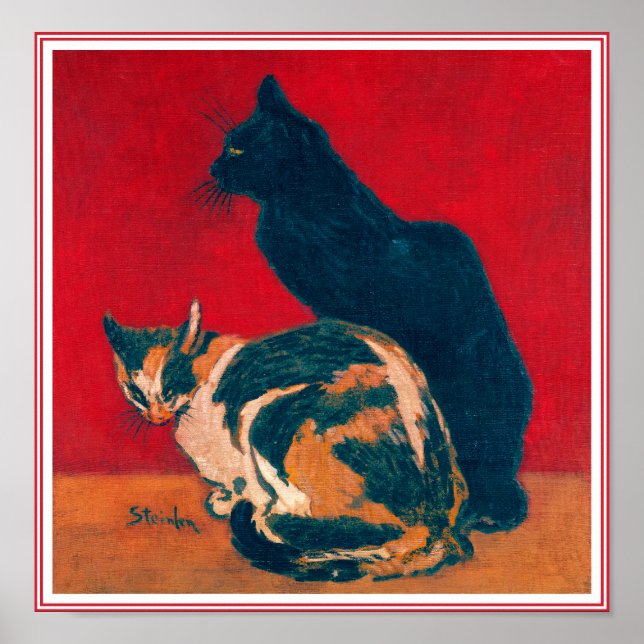 Poster/skriv ut: Les Chattas by Theophile Steinlen Poster (Framsidan)