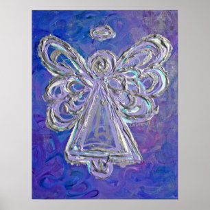 Poster Skriv ut lila Angel Art-