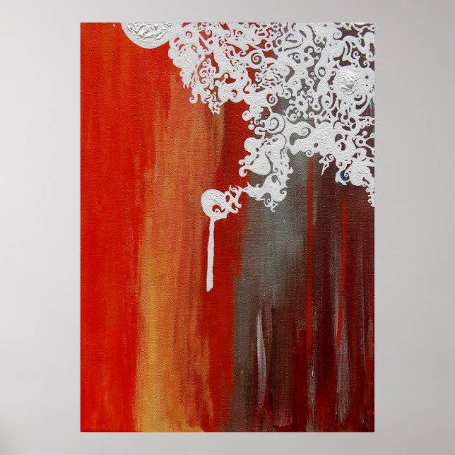 poster Skriv ut "Ljud krämar långsamt vid gryninge (Framsidan)