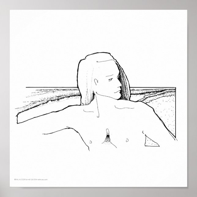 Poster/skriv ut: "Long Hair Man/Ligcape" Poster (Framsidan)
