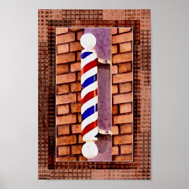 Poster Skriv ut med Barber/Manar Hårair Stylist (Framsidan)