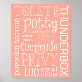Poster Skriv ut med ett sunt toalettstreck