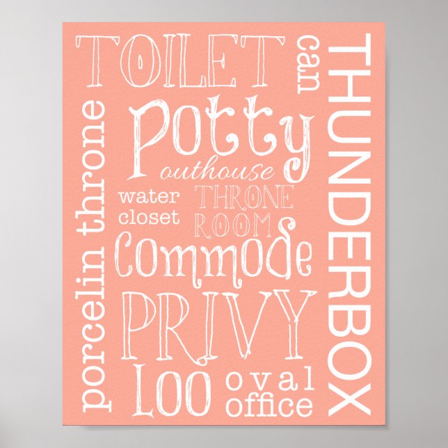 Poster Skriv ut med ett sunt toalettstreck (Framsidan)