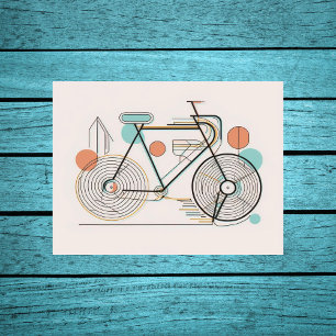 Poster Skriv ut med minimalistisk cykelradartikel