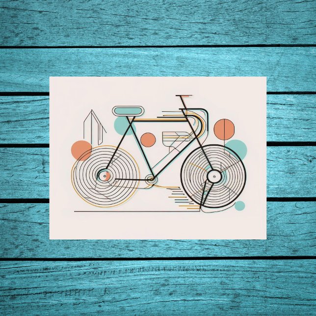Poster Skriv ut med minimalistisk cykelradartikel (Skapare uppladdad)
