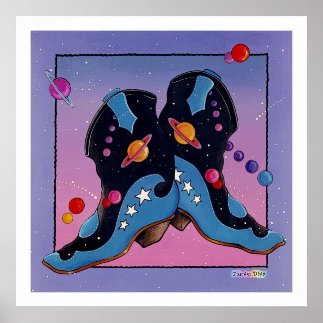 Poster, Skriv ut - Midnight Cowboy Boots Poster (Framsidan)