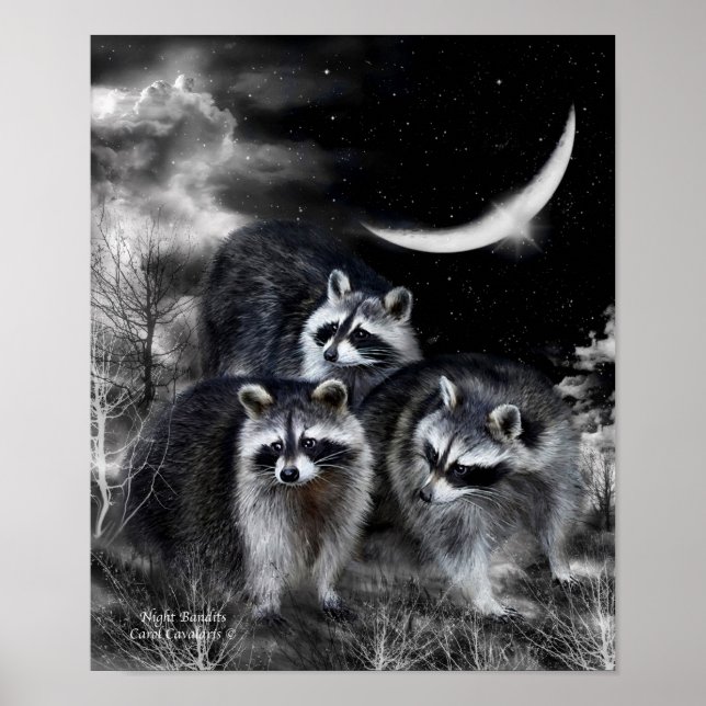 Poster/skriv ut nattbanditkonst poster (Framsidan)