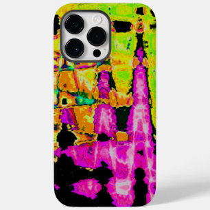 Poster Skriv ut Neon Glitch Abstrakt Art