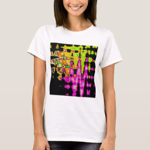 Poster Skriv ut Neon Glitch Abstrakt Art Tee