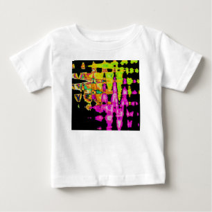 Poster Skriv ut Neon Glitch Abstrakt Art Tee Shirt