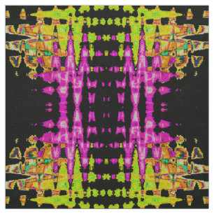 Poster Skriv ut Neon Glitch Abstrakt Art Tyg