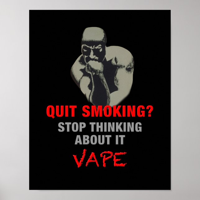 Poster Skriv ut om du tänker på Vape Premium (Framsidan)