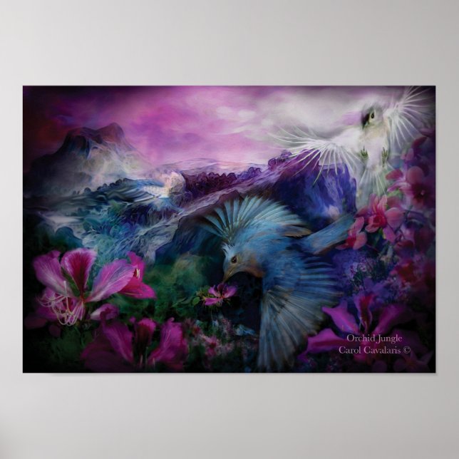 Poster/skriv ut Orchid Jungle Art Poster (Framsidan)