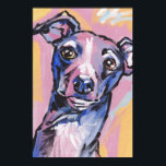 Poster Skriv ut på italienska Greyhound Pop Art<br><div class="desc">Här är en underbar,  ljus,  roligt,  hyllning till din bästa vän och favoritras.</div>