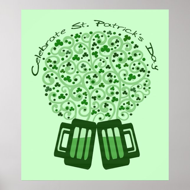 Poster Skriv ut på St. Patrick's Day Firande Art (Framsidan)