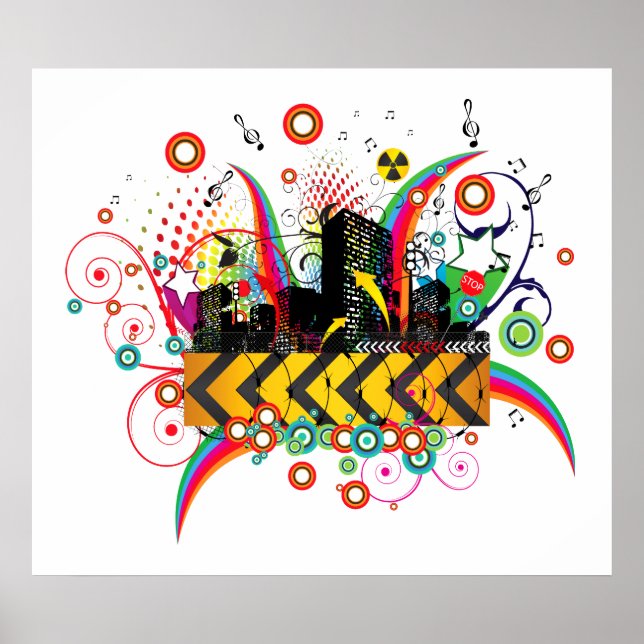 Poster/skriv ut: Party Town USA Poster (Framsidan)