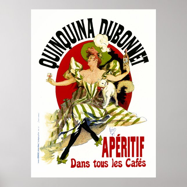 Poster/skriv ut: Quinquina Dubonnet - Jules Cheret Poster (Framsidan)