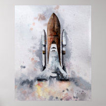 Poster Skriv ut "Rocket" för att stoppa in i rymde
