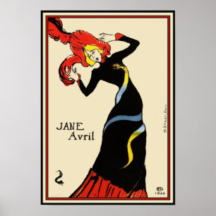 Poster/skriv ut: Toulouse Lautrec - Jane Avril Poster