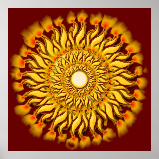 Poster Skriv ut utskrift av lamingstam Sol (Framsidan)