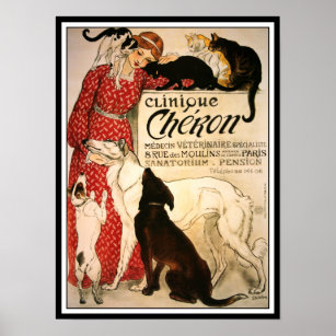 Poster/skriv ut: Vintage Steinlen "Clinique Cheron Poster