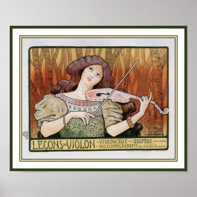 Poster Skriv ut: Violin Lessons av Paul Berthon (Framsidan)