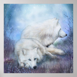 Poster/skriv ut vit Varg Mates Art Poster