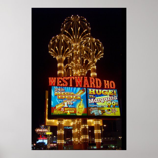 Poster Skriv ut Westward Ho Las Vegas Marquee (Framsidan)
