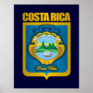 "Poster skrivar Costa Rica guld ut" & Poster