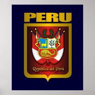 "Poster skrivar Peru guld ut" & Poster