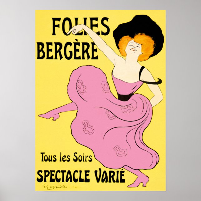 Poster/skriver ut: Folies Bergère - Leonetto Cappi Poster (Framsidan)