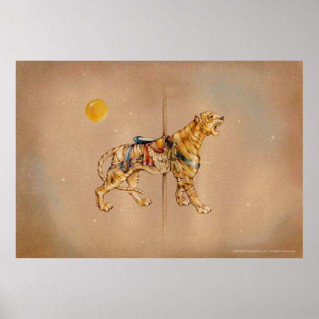 Poster, skriver ut - karuselltiger poster (Framsidan)